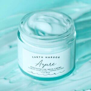 EARTH HARBOR Azure Regenerative Neck Cream Seaweed Amino Peptides Full Size NEW
